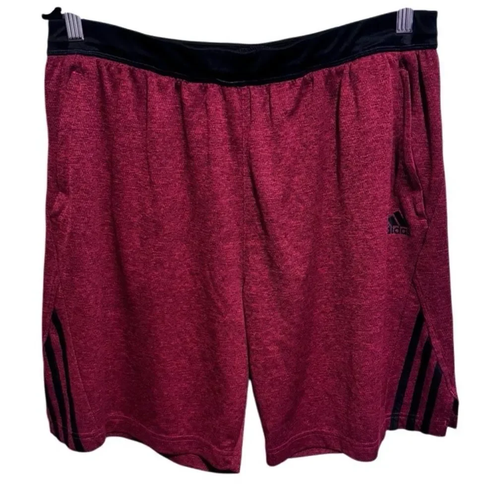 Adidas- Men's Aeroready Axis 2.0 Knit Textured Training Three Stripe Shorts, XL
